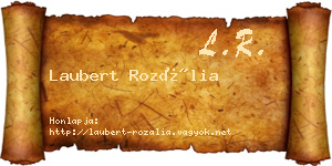 Laubert Rozália névjegykártya